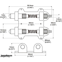 Alnicov Gitarr Dubbel Tremolo Bridge Stabilizer