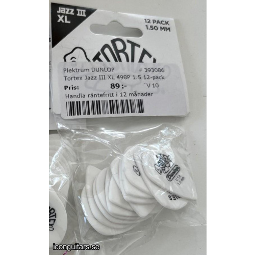 Dunlop Tortex Jazz III XL 1.5 12 pack
