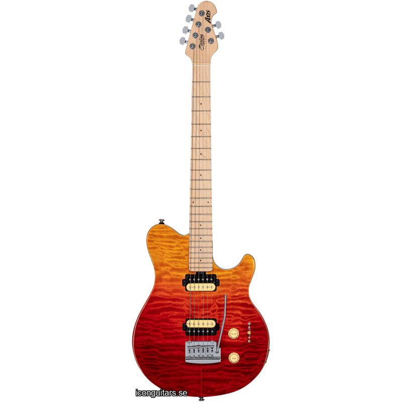 Sterling by Music Man AX3QM Axis Quilted Maple Spectrum Red